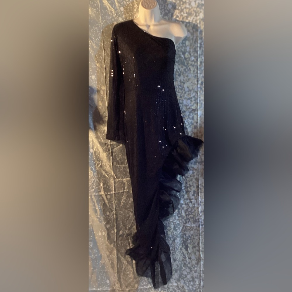 Elegant Black Sequin Dress